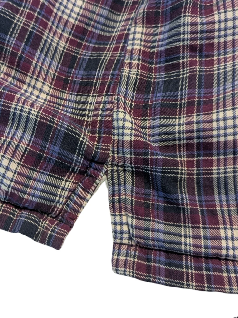 L.L. Bean Purple Plaid Sherpa Fleece Lined Flannel LS Button Front Shacket